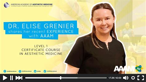 Dr Elise Grenier Shares Her Recent Experience With Aaam Youtube