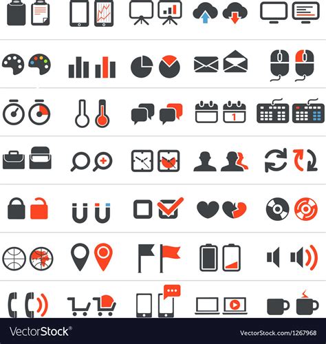 Web And Business Icons Collection Royalty Free Vector Image