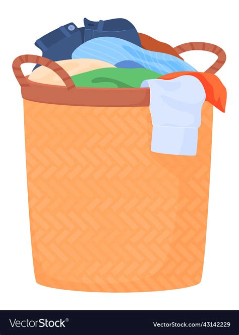 Dirty Clothes In Laundry Baskets A Messy Pile Vector Image