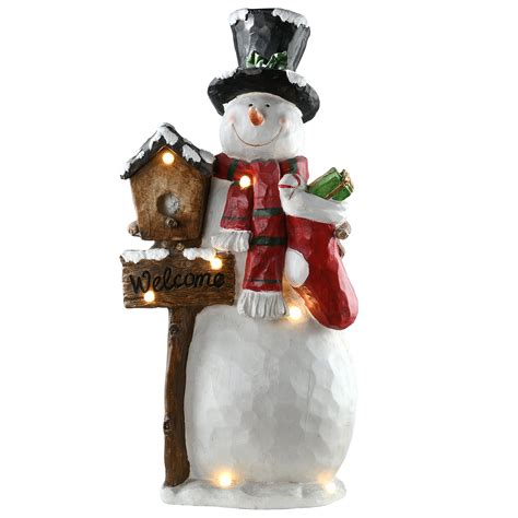 36 Led Lit Snowman Decoration
