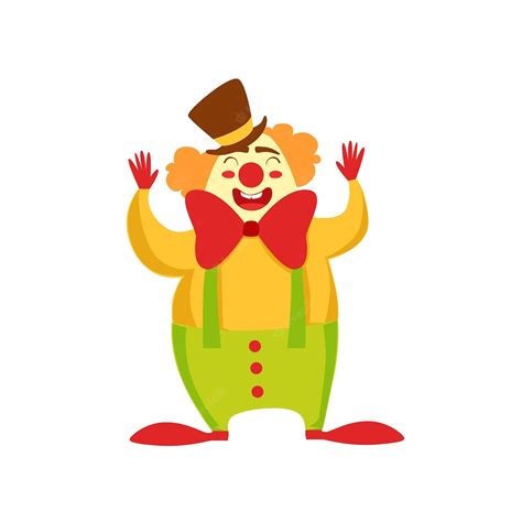 Premium Vector Clown Entertainer Kids Birthday Party Happy Smiling