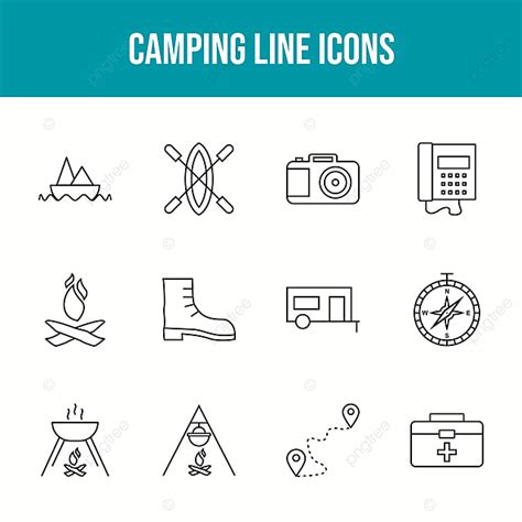 Camping Set Vector Art Png Set Of Unique Camping Vector Icons