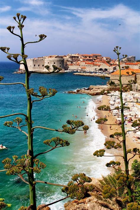 Banje Beach Dubrovnik Croatia Editorial Photography Image Of Europe Agava