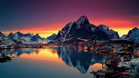Обои Норвегия Лофотенские острова Norway Lofoten Islands Europe