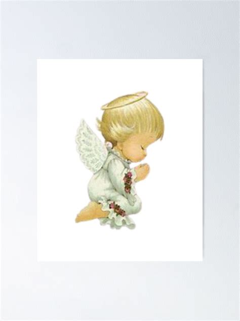 Angel Baby Praying Wings Beautiful Girl Heaven Poster By
