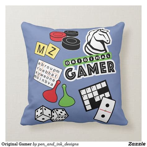 Original Gamer Throw Pillow Gamer Throw Pillow Throw Pillows Pillows