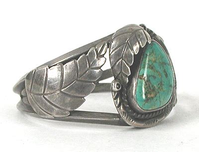 Jimmie Begay Navajo Vintage Sterling Silver Turquoise Bracelet Bp