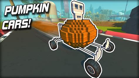 Who Can Build The Best Pumpkin Racing Car Scrap Mechanic Multiplayer