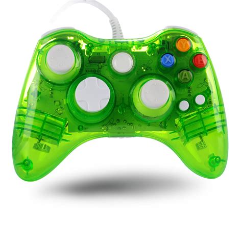 Afterglow Led Green Wired Controller For Microsoft Xbox 360 Slim