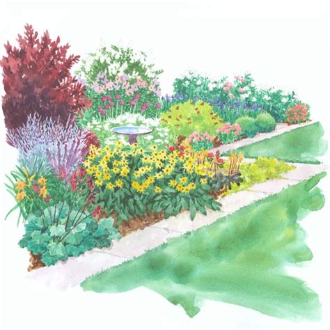 Side Yard Cottage Garden Plan