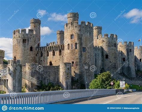 View Of The Medieval Conwy Castle In North Wales Editorial Stock Image