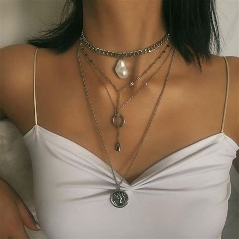 Multi Layer Pearl Choker Virgin Mary Pendant Necklace In 2020 Pearl