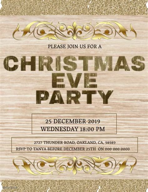 Christmas Eve Party Invitation Template Postermywall