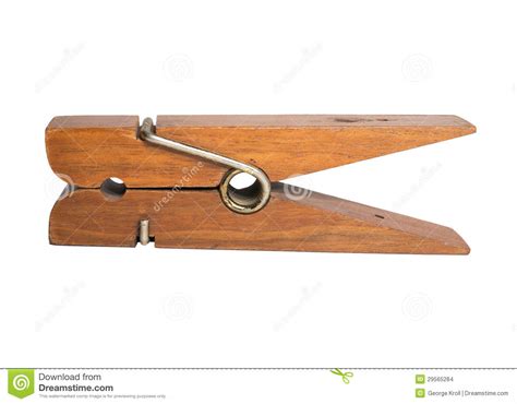 Large Wooden Clothes Pin Stock Photo Image Of Close