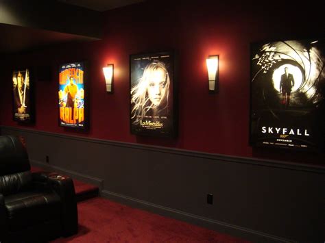 Love How The Posters And Sconces Are Done Home Cinema Room Home