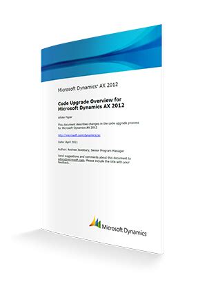 Microsoft Dynamics AX 2012 - Code upgrade overview | Microsoft dynamics, Microsoft, Axe