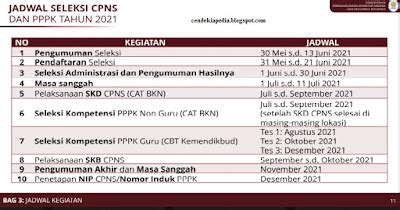 Jadwal Lengkap Pendaftaran dan Seleksi PPPK dan CPNS Tahun 2021