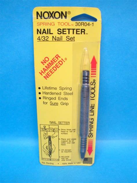 Noxxon Spring Loaded Hammerless Nail Setter 432 Carpenter Tool 30r04 1
