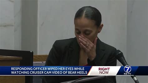 former opd officer appears emotional watching cruiser video play out in court youtube