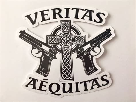 2x Boondock Saints Guns Veritas Aequitas Silhouette Vinyl Etsy