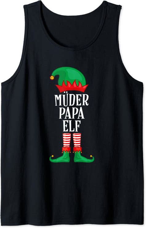 M Der Papa Elf Partnerlook Familien Outfit Weihnachten Tank Top Amazon De Fashion