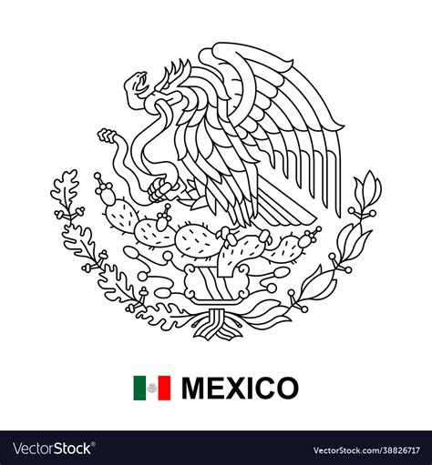 coat arms mexico royalty free vector image vectorstock