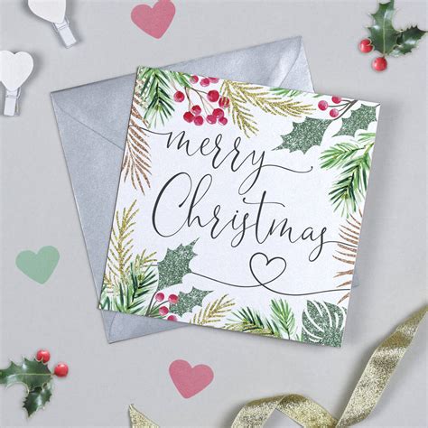 pack of five luxury christmas cards by michelle fiedler design