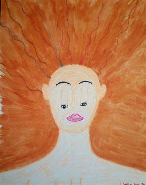 Open Hair Painting By Krishna Kumar Tiu Saatchi Art