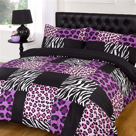 Dreamscene Kruger Zebra Leopard Duvet Cover Black White Animal Print