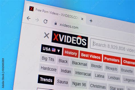 Homepage Of Xvideos Website On The Display Of Pc Xvideos Com