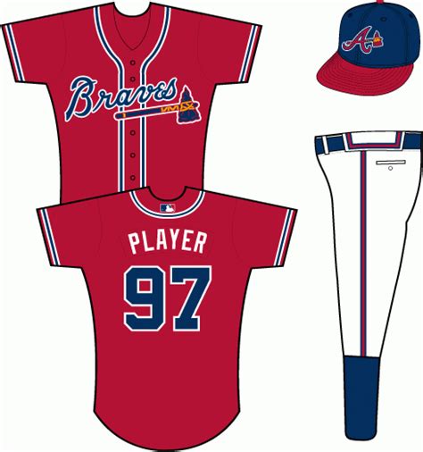Atlanta Braves Uniform Alternate Uniform National League Nl