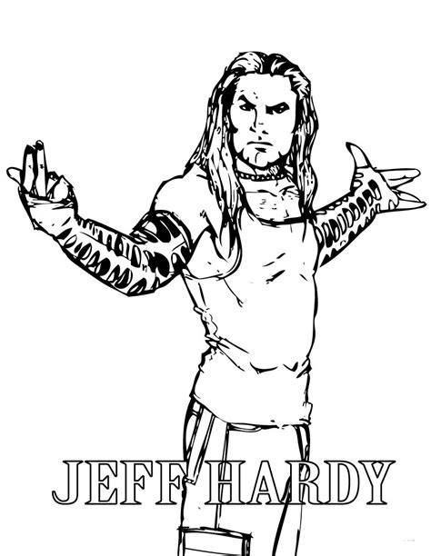 You can find over 40 printable images of wwe. Jeff Hardy WWE Coloring Pages for Kids Free Printable ...