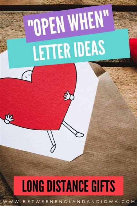 Open When Letter Ideas For An Easy Long Distance T Open When