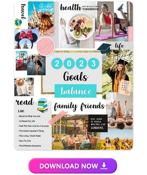 New Year Vision Board Template 2023 Get New Year 2023 Update