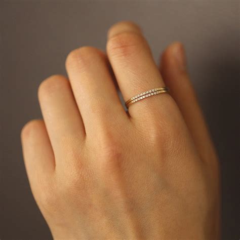 Wedding Band Diamond Ring Minimalist Ring Engagement Etsy Australia