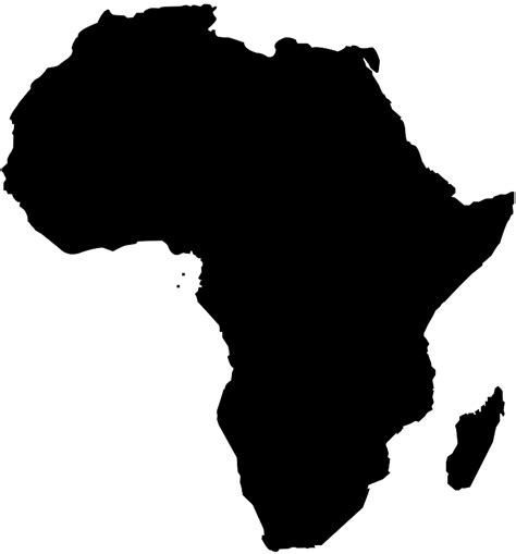 Silueta De Africa Mapa De Vectores Version En Blanco Y Negro Images