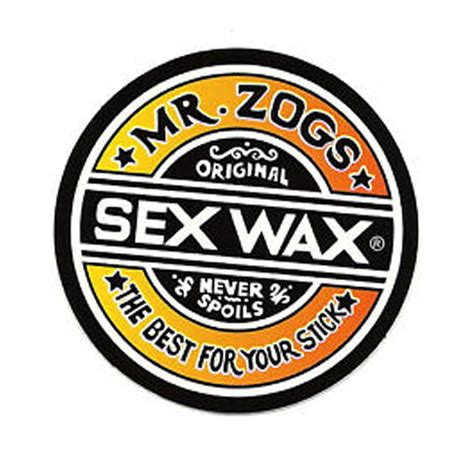 mr zoggs sex wax sticker 3 circular fade orange