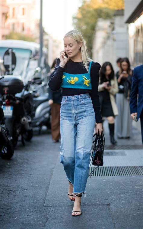 Denim Street Style From Milan Fashion Week Ss18 The Jeans Blog