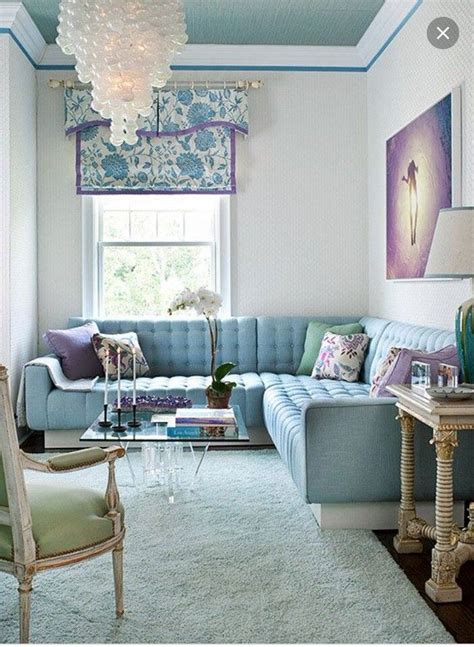 Light Blue And Lavender Living Room Small Living Room Design Lavender