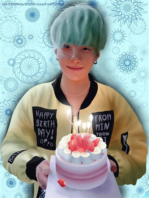 My daughter is turning 10 this summer and really really wants a bts themed birthday party. BTS Suga Birthday Gift by das-Fernweh on DeviantArt