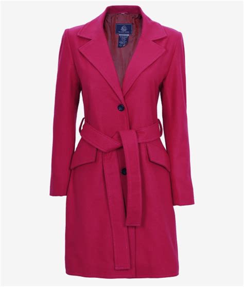 Womens Stylish Pink Wool Wrap Coat Shop Now In Uk