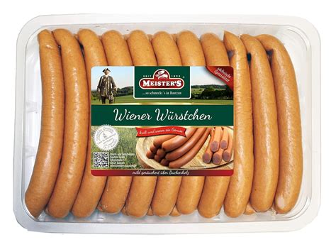 Wiener Würstchen Traditionell Buchenholz Geräuchert Wurst Im