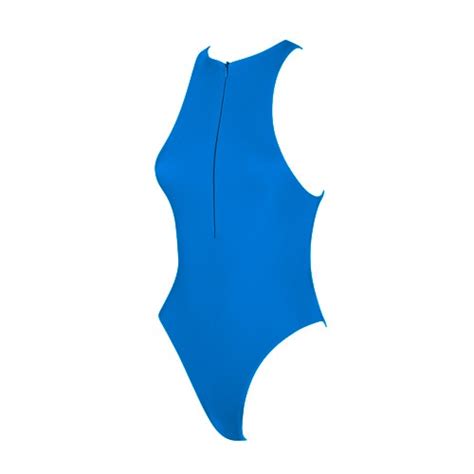 Royal Blue Zip One Piece Swimsuit Ark Swimwear