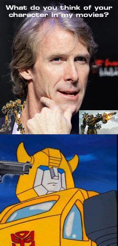 Transformers Michael Bay And Bumblebee Michael Bay Transformers