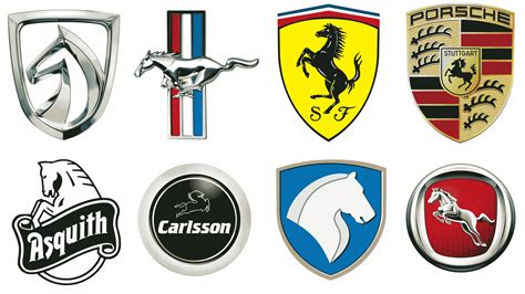 Car Logo With Horse Symbols On Them And Sign New Logo Meaning And