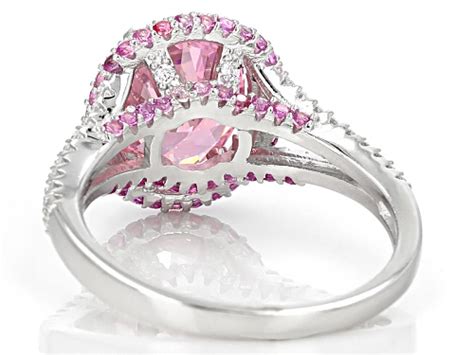 Bella Luce 548ctw Pink And White Diamond Simulants Rhodium Over