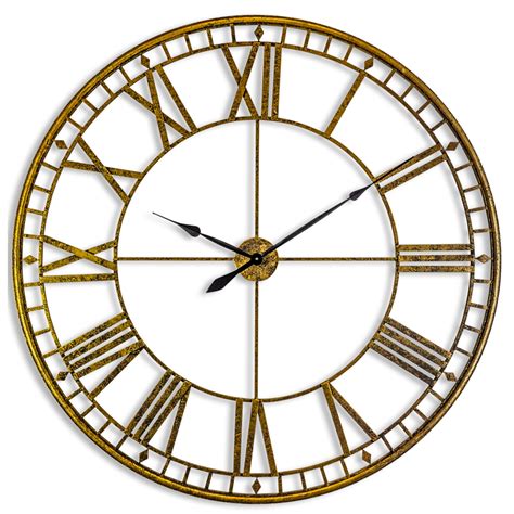 Large Gold Skeleton Clock Gold Wall Clocks Skeleton Wall Clock