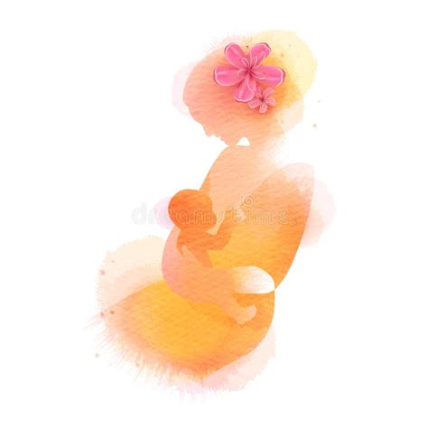 Happy Mother`s Day A Beautiful Newborn Baby Breastfeeding Side View