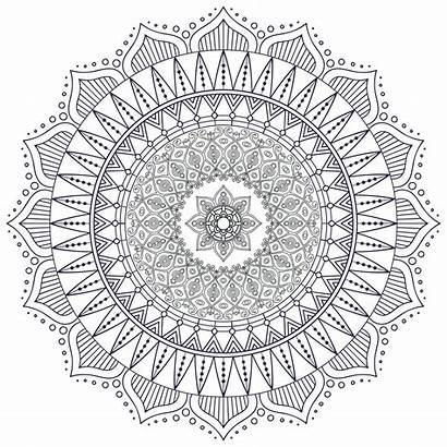 Mandala Coloring Zen Hard Pages Difficult Stress