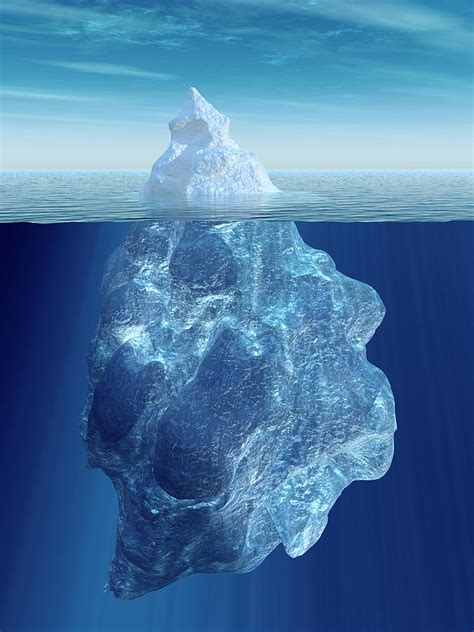 Iceberg Above And Below Water Line Photograph By Ikon Ikon Images